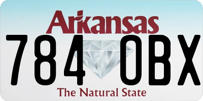 AR license plate 784OBX