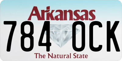 AR license plate 784OCK