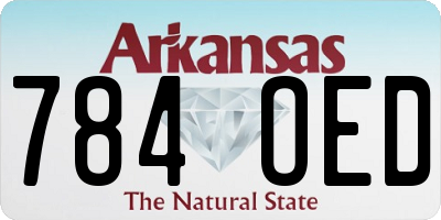 AR license plate 784OED