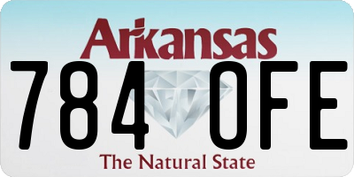 AR license plate 784OFE