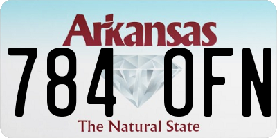 AR license plate 784OFN
