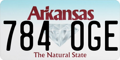 AR license plate 784OGE