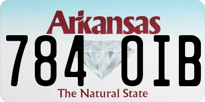 AR license plate 784OIB