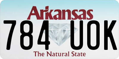 AR license plate 784UOK