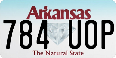 AR license plate 784UOP