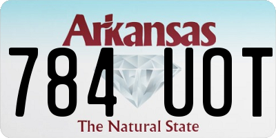 AR license plate 784UOT