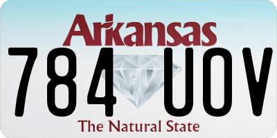 AR license plate 784UOV