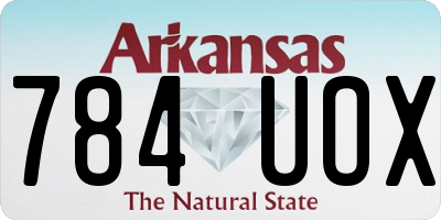 AR license plate 784UOX