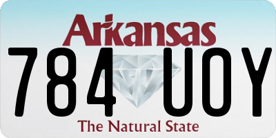 AR license plate 784UOY