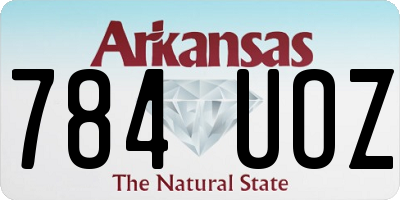 AR license plate 784UOZ