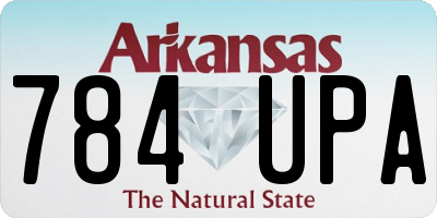 AR license plate 784UPA