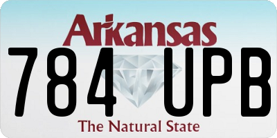 AR license plate 784UPB