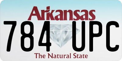 AR license plate 784UPC