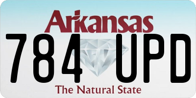AR license plate 784UPD