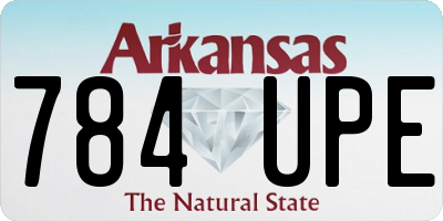 AR license plate 784UPE