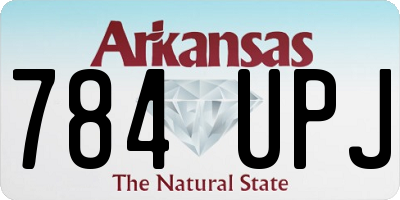 AR license plate 784UPJ