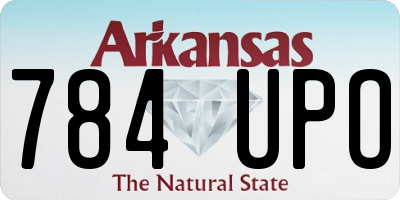 AR license plate 784UPO