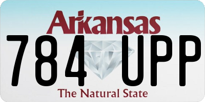 AR license plate 784UPP