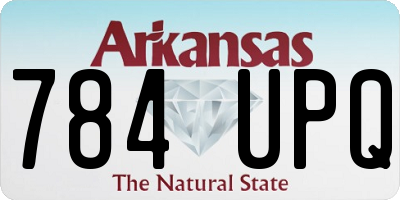 AR license plate 784UPQ