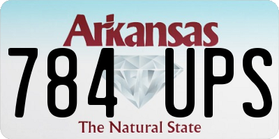 AR license plate 784UPS