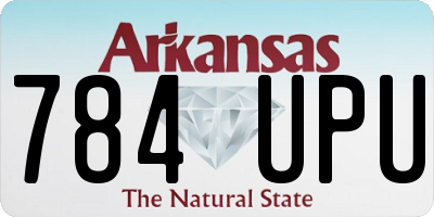 AR license plate 784UPU