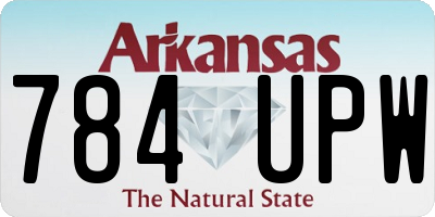 AR license plate 784UPW