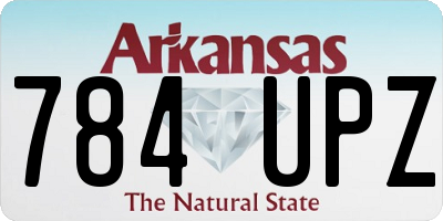 AR license plate 784UPZ