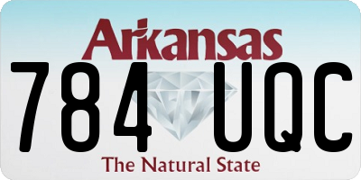 AR license plate 784UQC