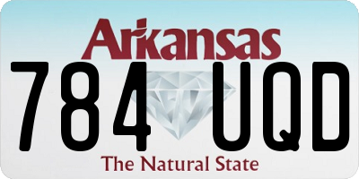 AR license plate 784UQD