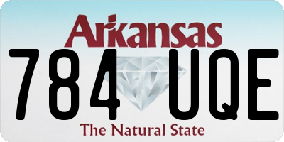 AR license plate 784UQE