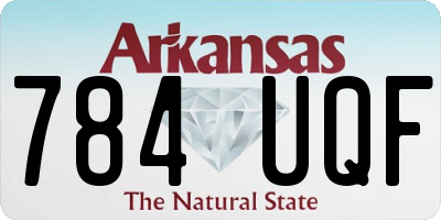 AR license plate 784UQF