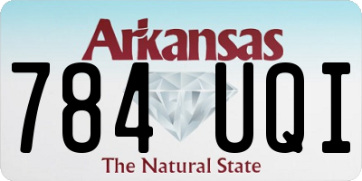 AR license plate 784UQI