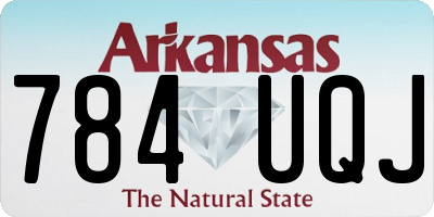 AR license plate 784UQJ