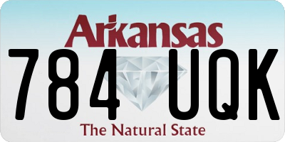 AR license plate 784UQK