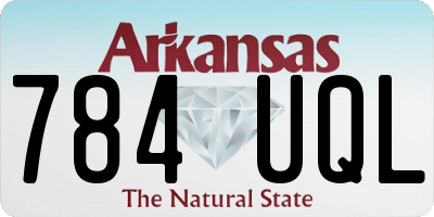 AR license plate 784UQL