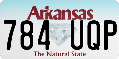 AR license plate 784UQP