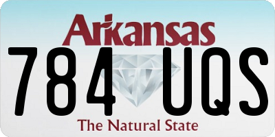 AR license plate 784UQS