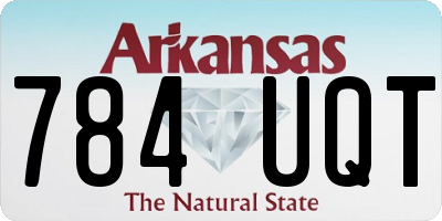 AR license plate 784UQT