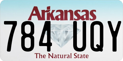 AR license plate 784UQY