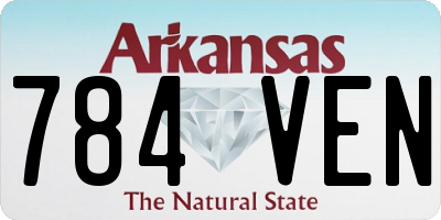 AR license plate 784VEN
