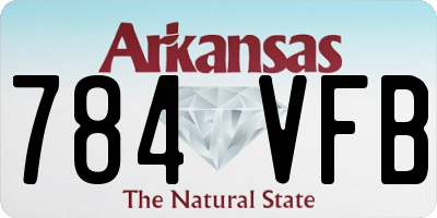 AR license plate 784VFB
