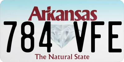 AR license plate 784VFE