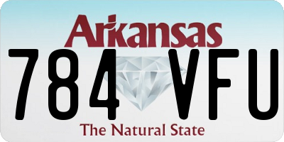AR license plate 784VFU