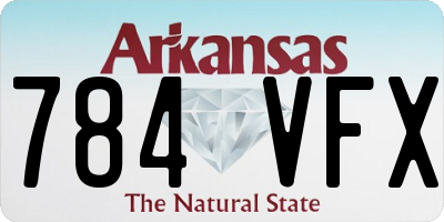 AR license plate 784VFX