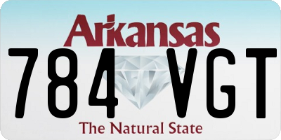 AR license plate 784VGT