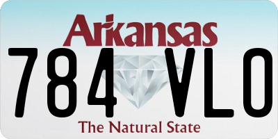 AR license plate 784VLO
