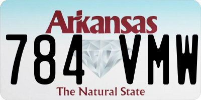 AR license plate 784VMW