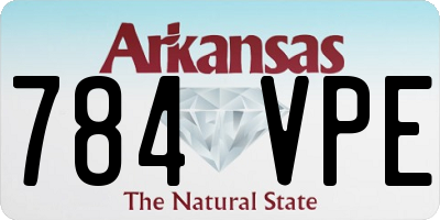 AR license plate 784VPE
