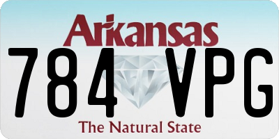 AR license plate 784VPG