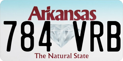 AR license plate 784VRB